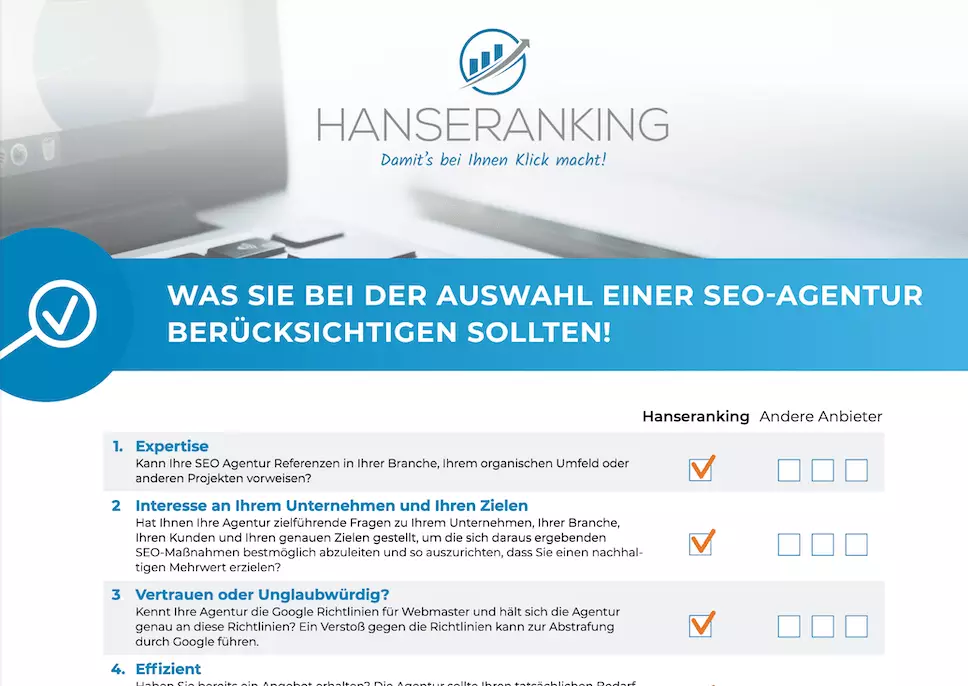 SEO Agentur Auswahl