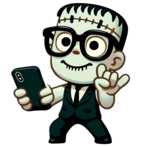 Rankenstein mit seinem Handy