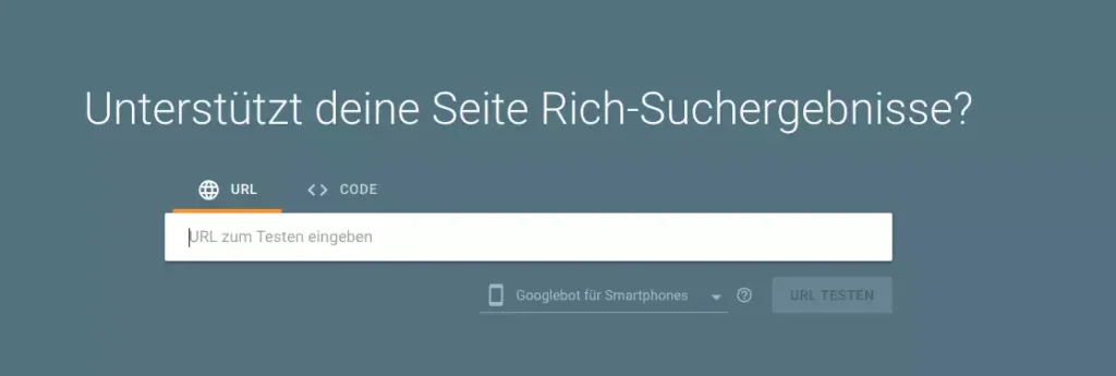 Test für Rich-Suchergebnisse