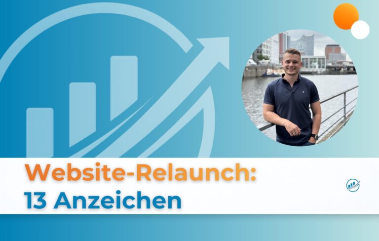 Illustration zum Thema Website-Relaunch mit 13 Warnsignalen für Unternehmen