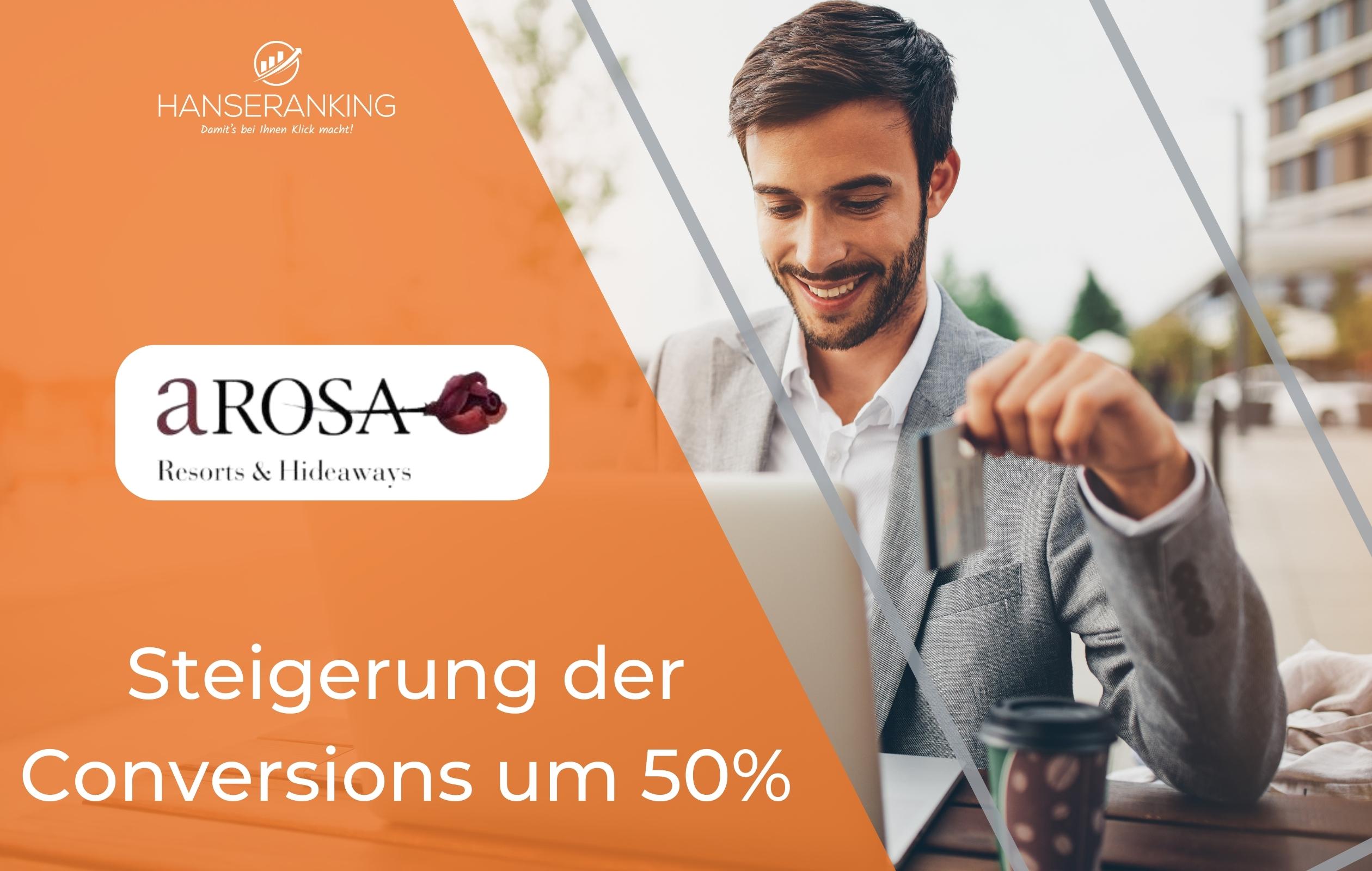 aRosa Steigerung der Conversions um 50%