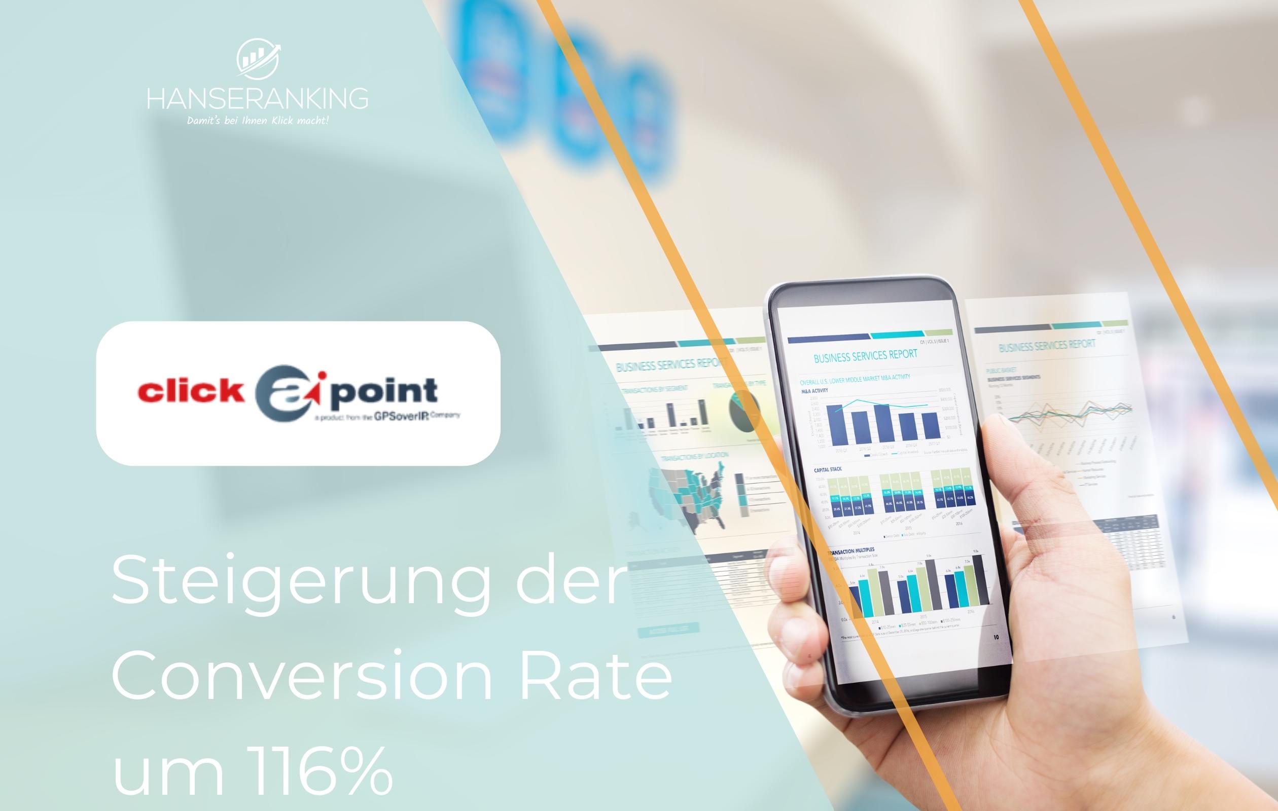 clickapoint Conversion Steigerung um 116%