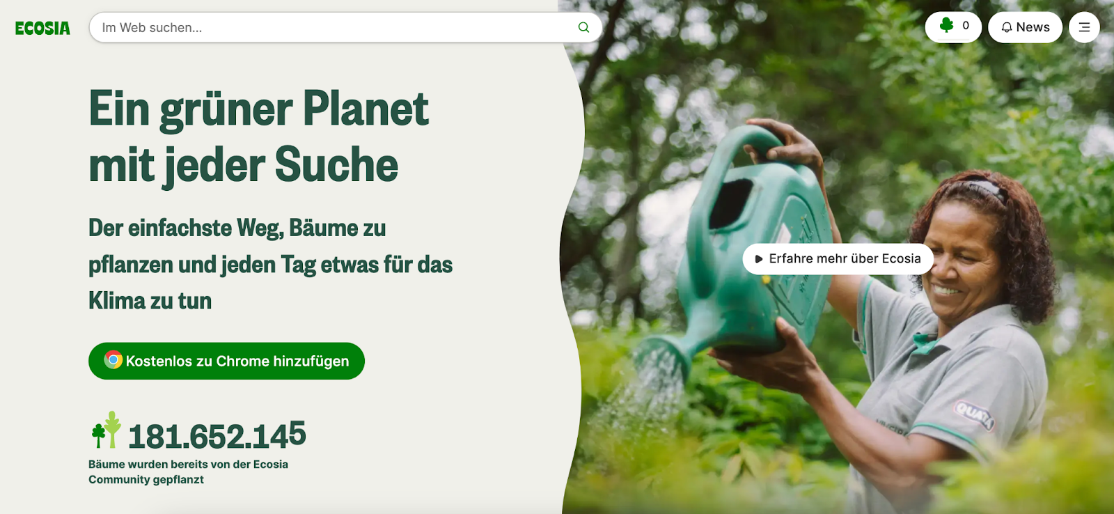 Ecosia Werbung
